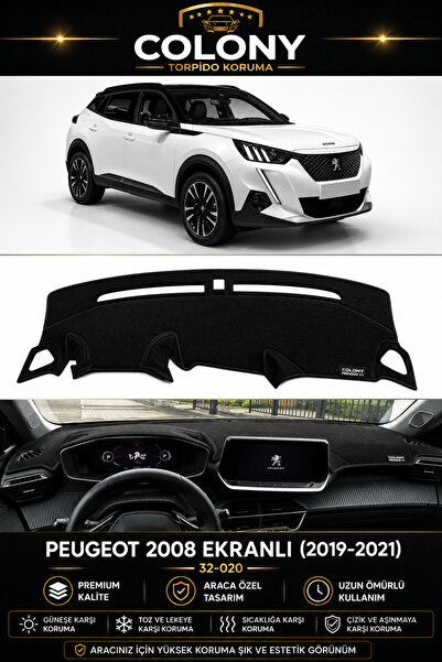 COLONY Peugeot 2008 Torpido Örtüsü Ön Göğüs Koruma Torpido Koruma Tam Uyum Ça...