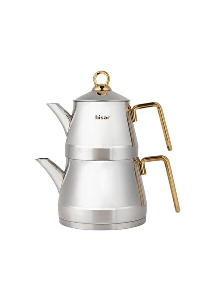 Hisar Orlando Titanyum Gold Metal Kulp Çaydanlık **OUTLET**