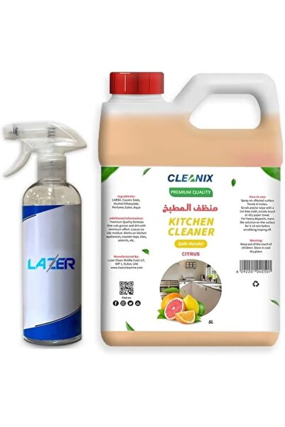 Cleanix Premium Kitchen Cleaner with Spray Bottle Citrus Fragrance Multipurpo...