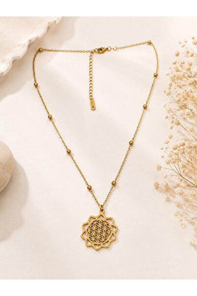 Archhazel Jewelery Flower of Life Steel Necklace