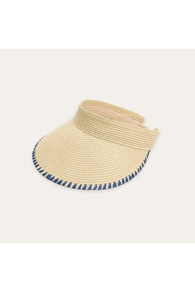 Mudo Women's Ecru Straw Visor Hat