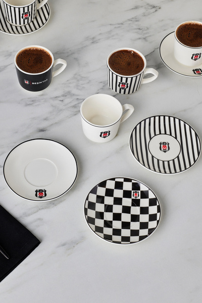 Karaca x Beşiktaş Lisanslı 6 Kişilik Kahve Fincan Takımı 80 ml