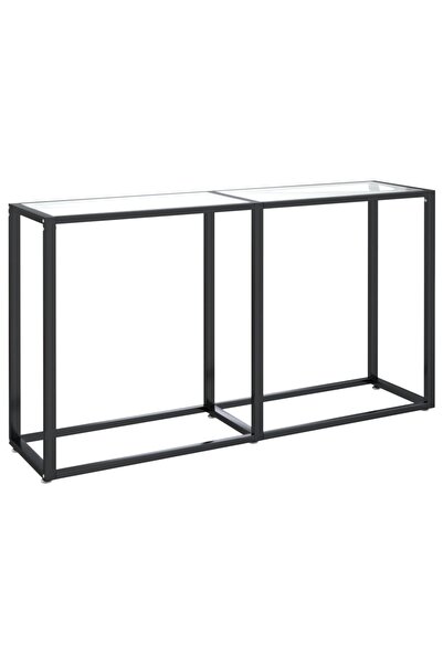 vidaxl Masă consolă, transparent, 140x35x75,5 cm, sticlă securizată