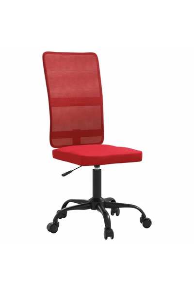vidaxl Scaun de birou reglabil în înălțime, roșu vin, plasă și textil