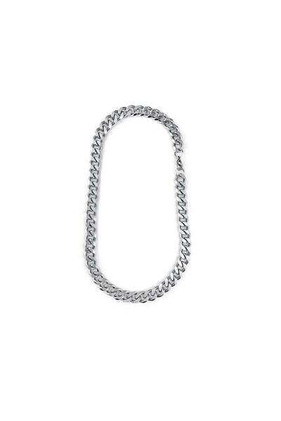 OGHAMAY Silver Color Shaved Chain Stainless Unisex Steel Bracelet - 2798