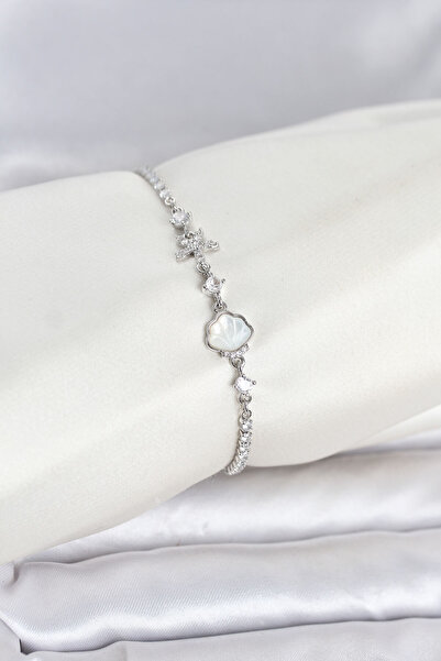 OGHAMAY Silver Color Brass Sea Shell Model Women's Bracelet with Elevator Design