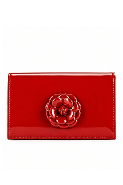 Vario Patent Leather Genuine Leather Evening Dress Bag 430 Red Patent Leather