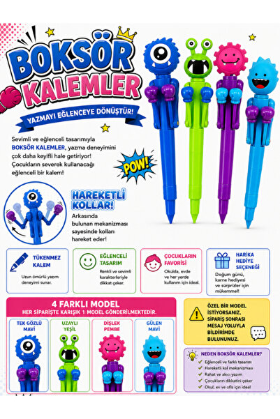 Pembe Pasaj Eğlenceli Boksör Tükenmez Kalem - Boksör Kalem - Erkekler İçin Tü...