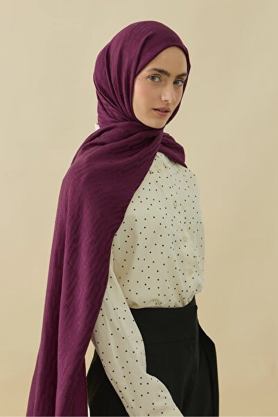 Emproyal Native Rovena Desen Naia Şal Koyu Vişne
