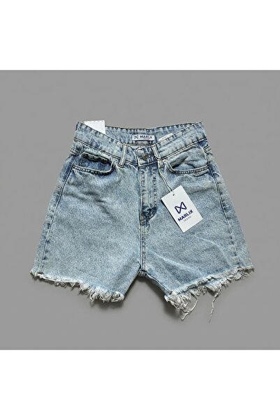 Marlix Jeans Pantaloni scurți de blugi Marlix cu margini franjurate