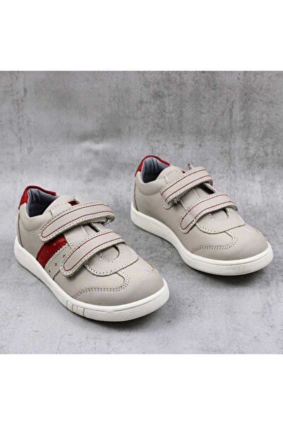 tino Pantofi sport , pentru copii , din piele naturala 3229-GRI/GRI/2