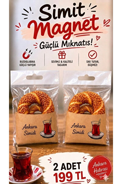 madamini AnkaraTemalı Çıtır Simit Tasarımlı 3D Buzdolabı Magneti - Hediyelik ...