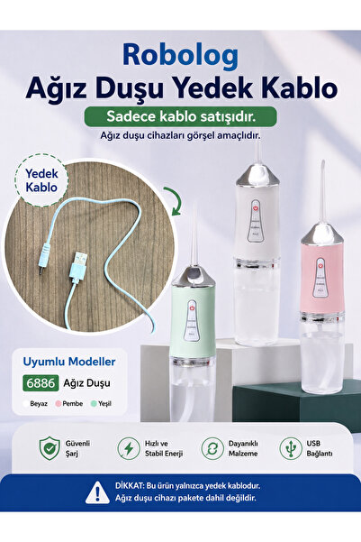 ROBOLOG Ağız Duşu Şarj Kablosu