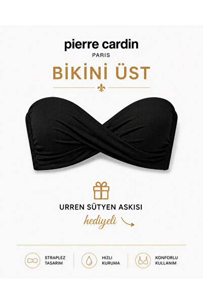 Pierre Cardin Straplez Bikini Üstü — Hızlı Kuruma Etkili, Push-Up Dolgulu, To...