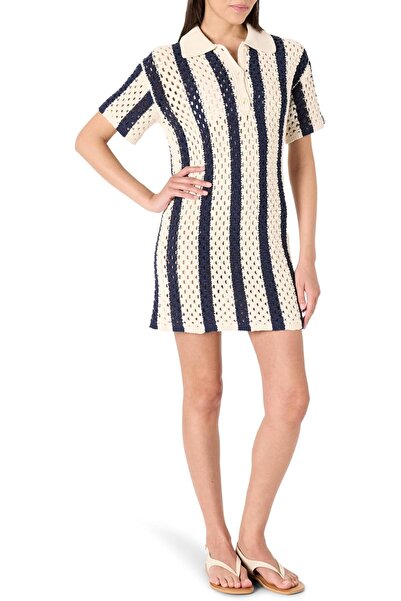 The Drop Rochie polo de damă Tary croșetată cu decolteu despicat
