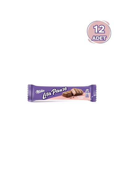 KENT Milka Lila Pause Çilekli 34 g - 12 Adet