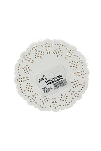 MECO Dantelă rotundă pentru ceașcă de cafea 10cm 100 bucăți