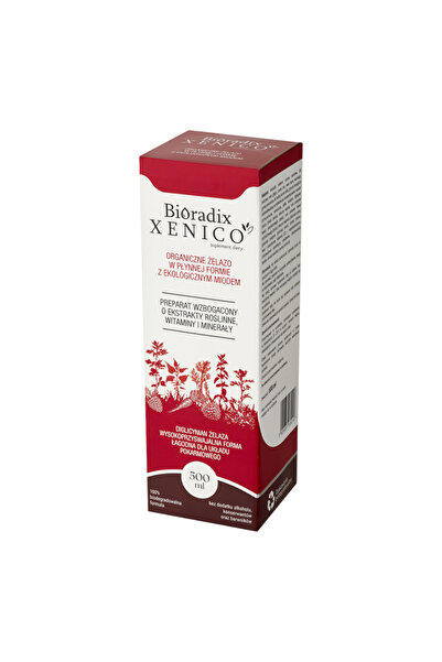 XENICO PHARMA Bioradix Xenico Fier în soluție cu miere bio 500 ml