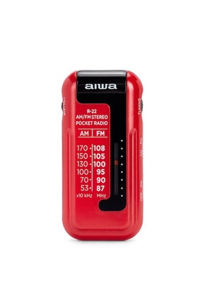 Aiwa Radio portabil R-22RD, FM, Căști incluse, Roșu