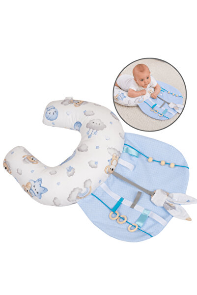 Kidizi Perna Tummy Time senzoriala pentru bebelusi Koala Dreams Blue, dezvolt...