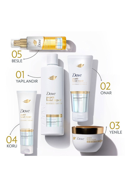 Dove Şampuan Peptit Bond Repair 375 ml x4
