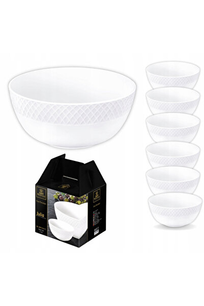 WILMAX ENGLAND Set 7 boluri salată/supă WILMAX JULIA, porțelan alb