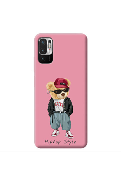 Other Xiaomi Redmi Note 10 Pro 5G Hip hop style Pink Colored Silicone TPU Θήκη