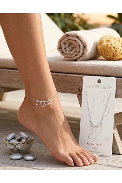 Goldenglowco Altın Kaplama Zirkonyum Vip Seri Halhal