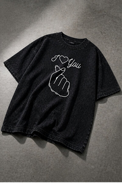 valeriae Πλενόμενο μπλουζάκι Oversize Unisex, Πλυμένο Vintage Street Style, Μ...