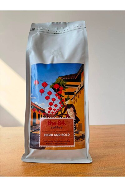 the84.coffee قهوة هايلاند بولد فيتنام روبوستا حبوب كاملة، تحميص متوسط ​​داكن،...