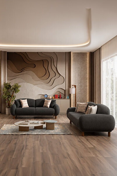 İYENA HOME LİVİNG Beyrut 3+3 Koltuk Takımı Bohem Sırt Mekanizmalı Modern