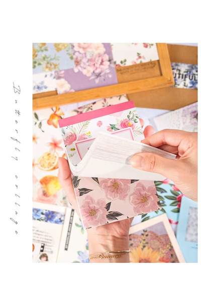 SF SCRAPBOOK KIRTASİYE 100 ورقة من ورق سكراب بوك بتصميم زهور عتيقة |   دفاتر ...