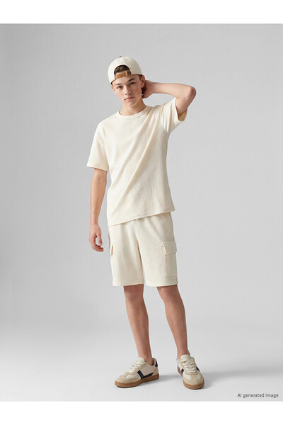LC Waikiki Quality Pieces from Çelebi Store Ribbed Boys' Suit