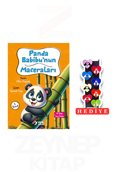 Yuva Yayınları 1.Sınıf Panda Babibu'nun Maceraları 10 Kitap Set (8'li Kalp Ay...