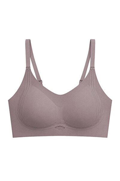 Cottonhill Seamless Bra - Elaris | Kahverengi Lazer Kesim Balensiz Dekolteli ...