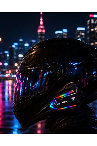 Kanonik Education Bluetooth 5.3 Motorcycle Helmet Intercom Noise Canceling Wa...