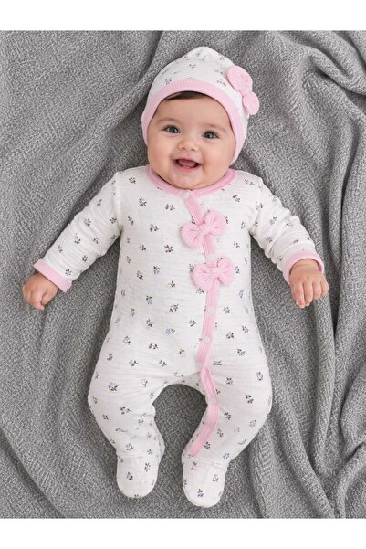 GHAND Newborn Hospital Release Jumpsuit Set with Hat 100% Cotton Baby Jumpsui...