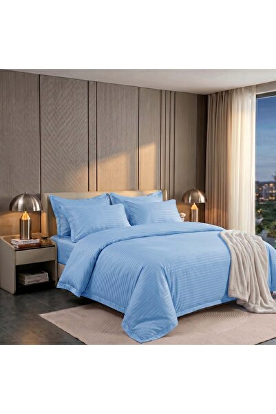 ODS Luxury Stripe Bedding 6-Piece Set - Premium Hotel Quality Microfiber Duve...