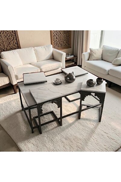 Tables Five-Piece Coffee Table Set.. Elegant Royal Design