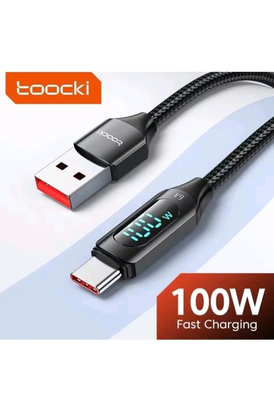 Toocki 100W USB Type C Cable with LED Display - Super Fast Charging & Data Sy...