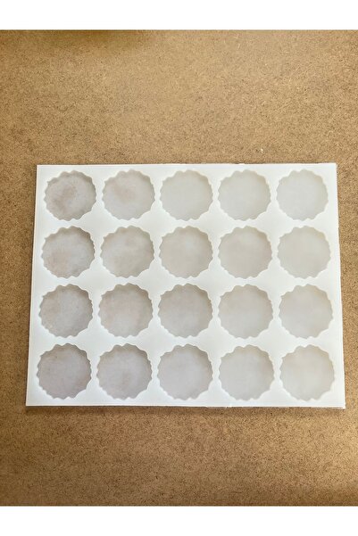 RESİNARTSHOP Epoksi Silikon Kalıp Magnet kalıbı 6,5 cm geode 20li (dalgalı)