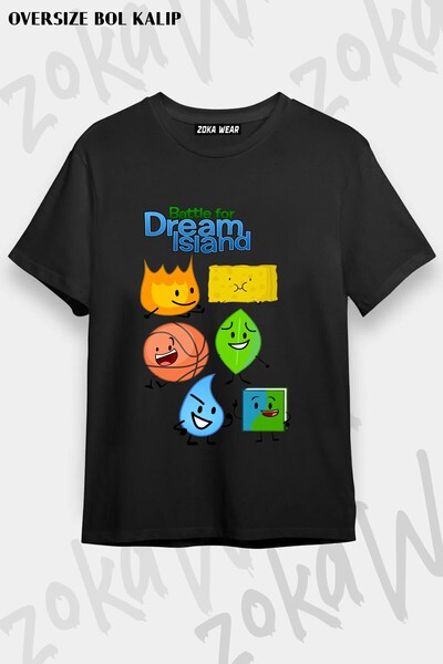 ZOKAWEAR Μπλουζάκι Unisex με Χαλαρή Εφαρμογή BFDI v17 με Στάμπα