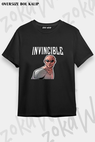 ZOKAWEAR Μπλουζάκι Unisex Loose Fit Invincible v19 με στάμπα