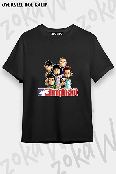 ZOKAWEAR Μπλουζάκι Unisex Loose Fit με στάμπα Limp Bizkit v4