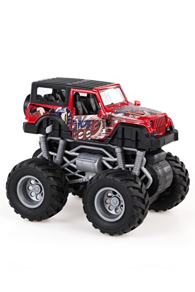 Vardem Oyuncak Isıklı- Muzıklı 1:32 Safarı Kralı Jeep 4x4 - Kırmızı