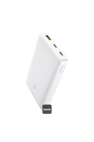 Baseus EnerFill FP21 10000mAh 22.5W Power Bank, Dual USB-C, USB-A, Alb