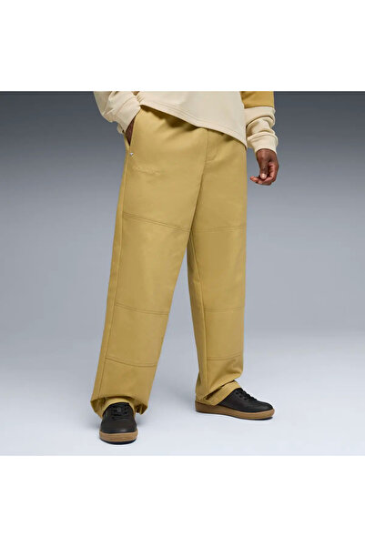 Puma بنطلون PL Lifestyle Pants بني فاتح للرجال