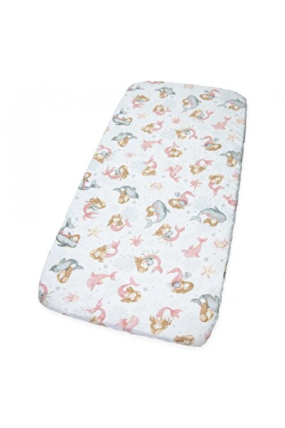 Kersten Cearceaf cu banda elastica pentru pat copii Kerstin Pink Mermaid, 100...