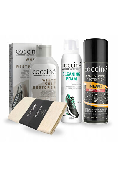Coccine Kit de curatare pantofi sport, Coccine, 4 in 1, 150 ml, 230 ml, spuma...