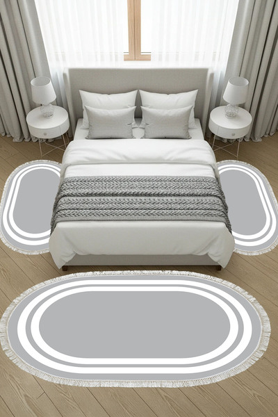 ALANUR Non-Slip, Washable, Digitally Printed 3-Piece Toilet Seat Set |   Oval...